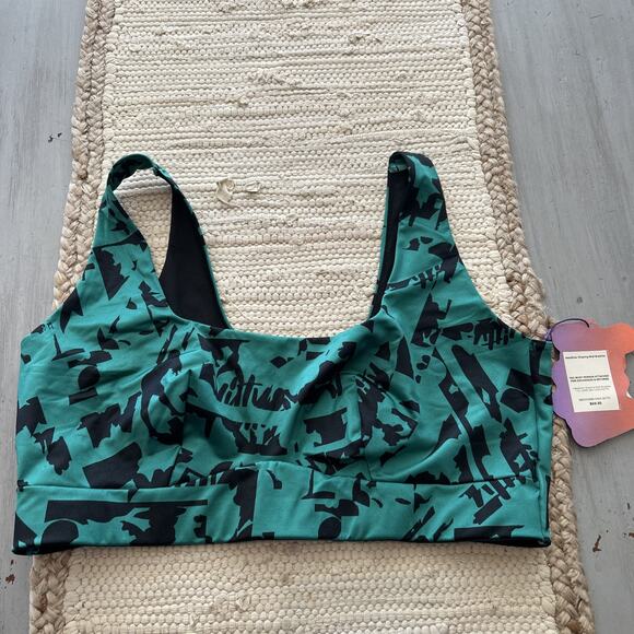 NWT Yitty Headliner Shaping Midi Bralette Green Black Sz 1X Deep Sea Silhouette - Picture 1 of 5